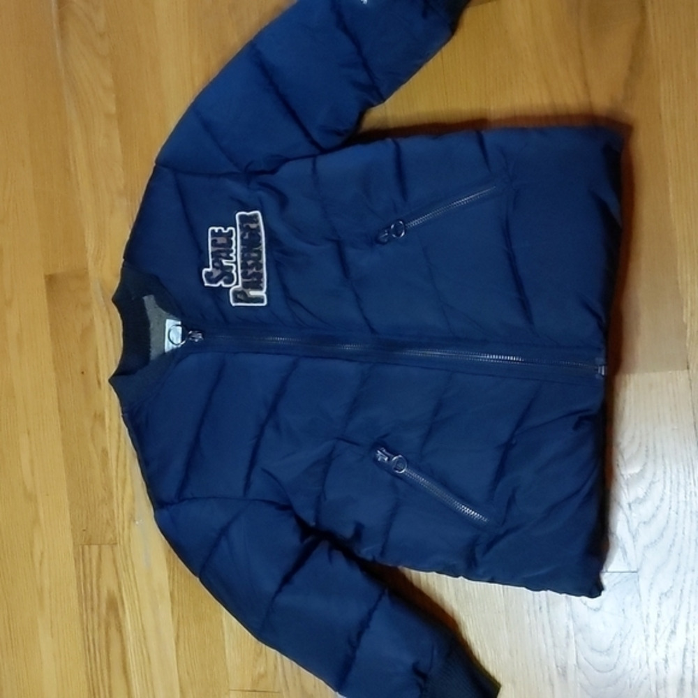 Zara Size 3T Navy BabyBoy Space Passenger Sherpa Lined‎ Winter Puffer Coat